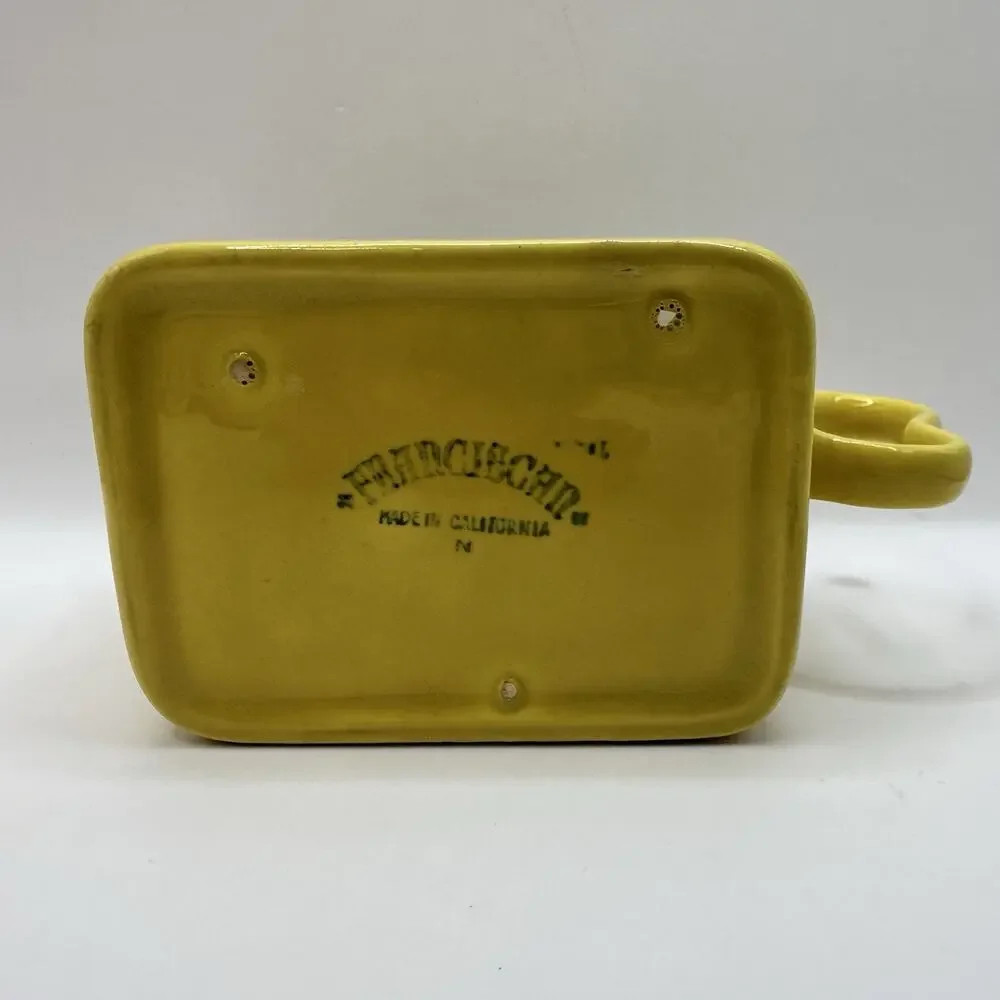 Franciscan Pottery Tiempo Creamer Yellow Mustard MCM Mid Century Mini Small READ